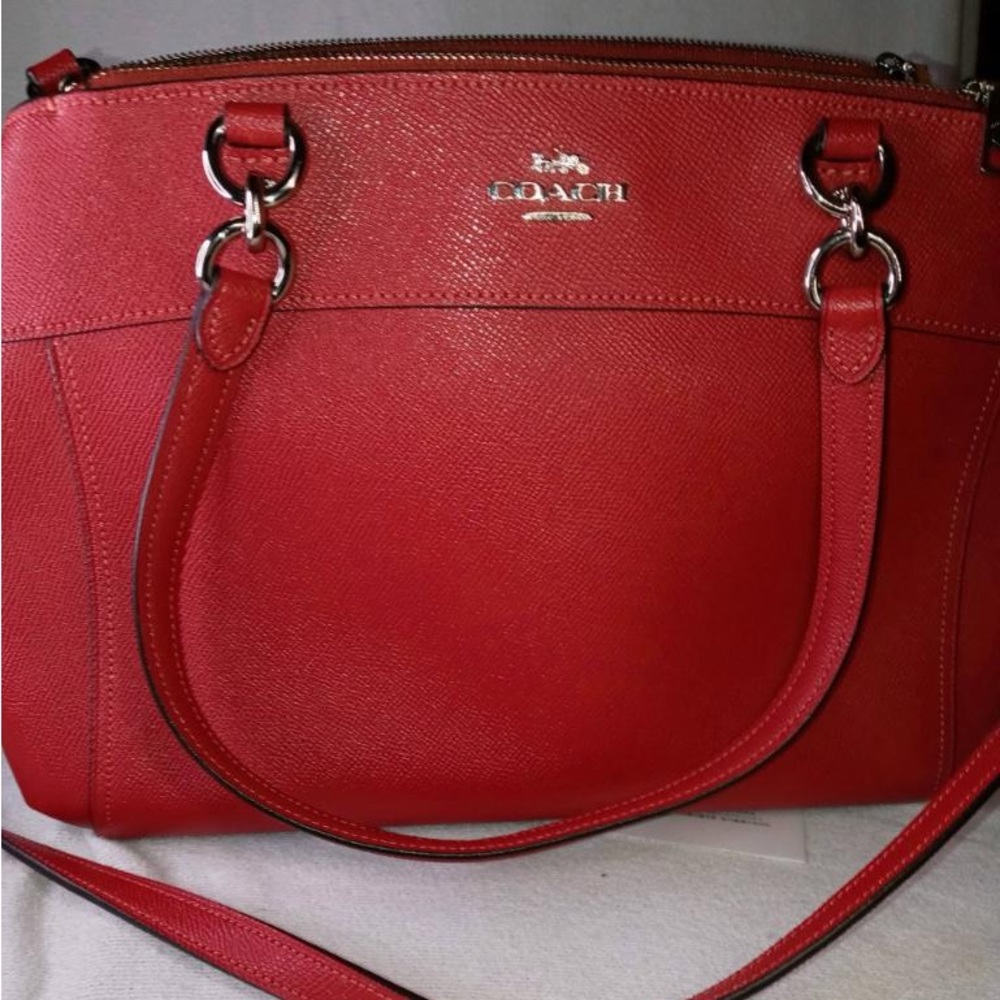 Red coach bag